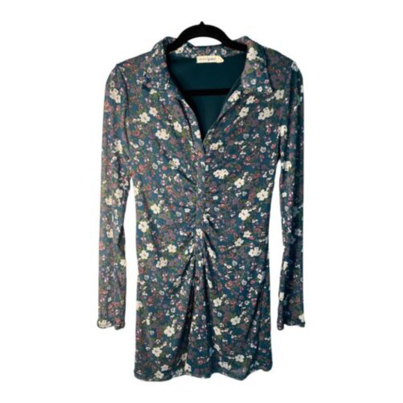 Live To Be Spoiled Floral Mesh Dress Size L - Picture 2 of 7